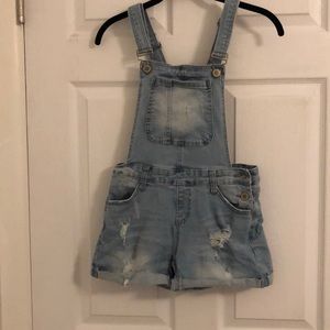Jean short overalls